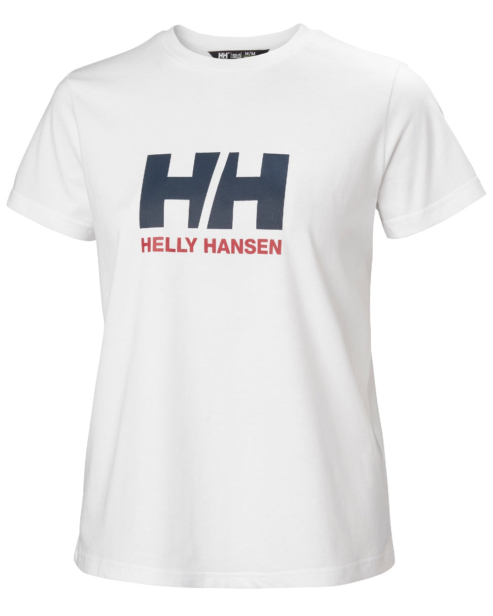 White Coloured Helly Hansen Womens Logo T-Shirt 3.0 on white background 