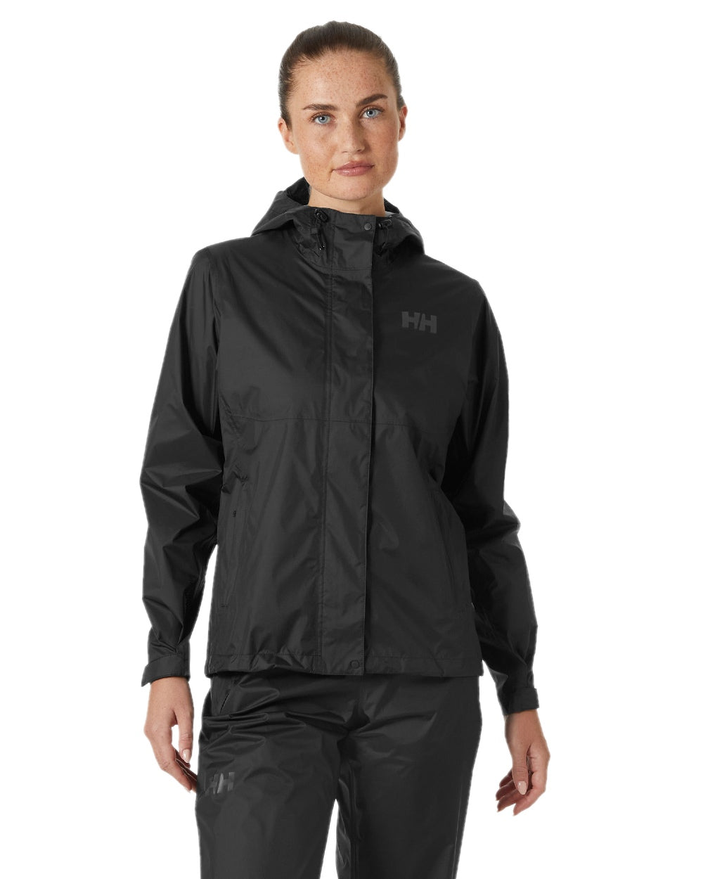 Black coloured Helly Hansen Womens Loke Jacket 2.0 on white background 