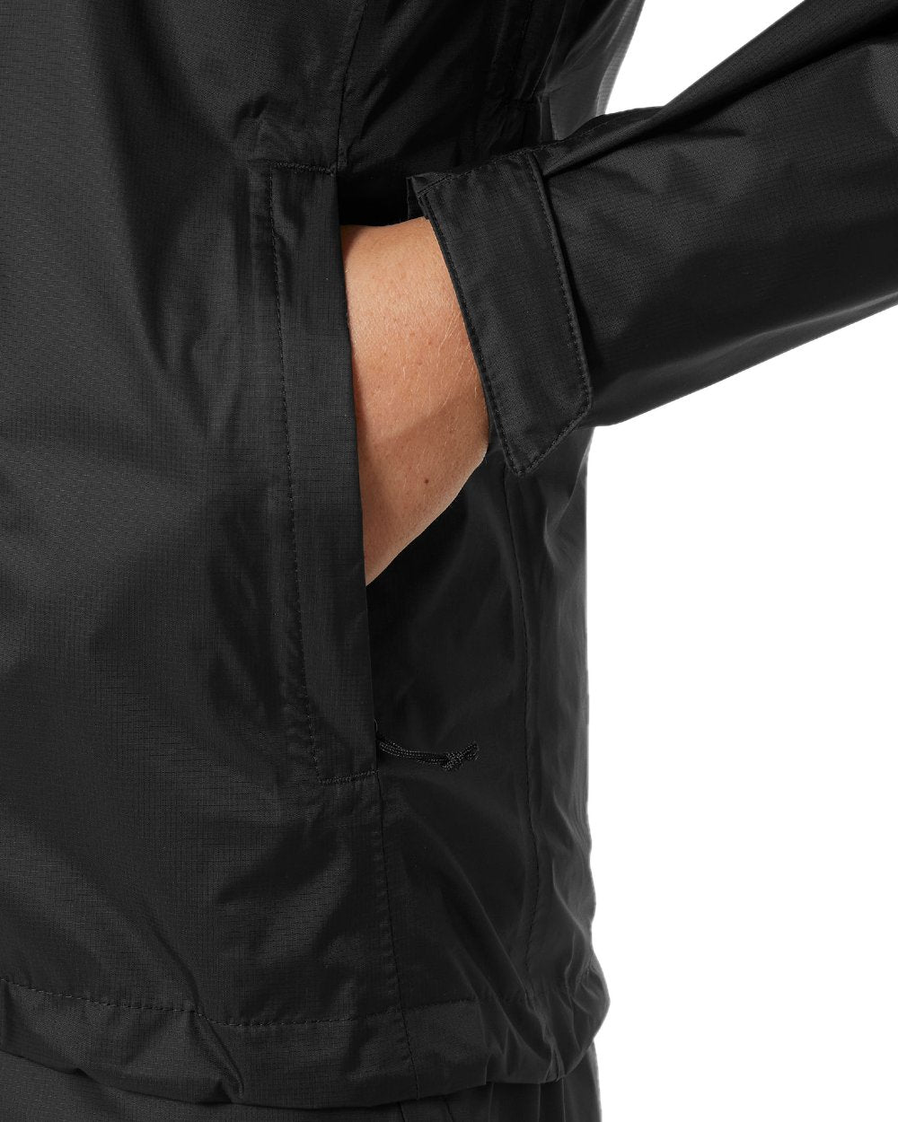 Black coloured Helly Hansen Womens Loke Jacket 2.0 on white background 