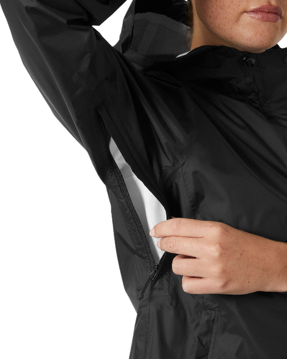 Black coloured Helly Hansen Womens Loke Jacket 2.0 on white background 