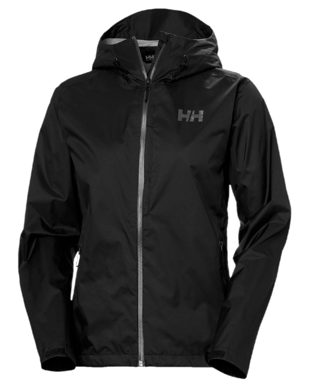 Black Coloured Helly Hansen Womens Loke Terra Jacket on white background 