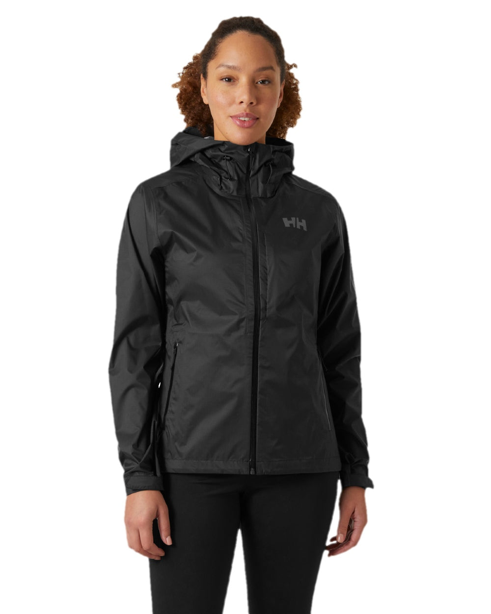 Black Coloured Helly Hansen Womens Loke Terra Jacket on white background 
