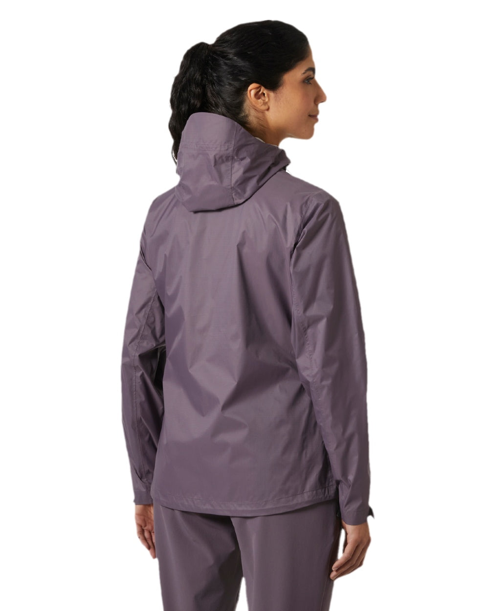 Smoked Purple Coloured Helly Hansen Womens Loke Terra Jacket on white background 