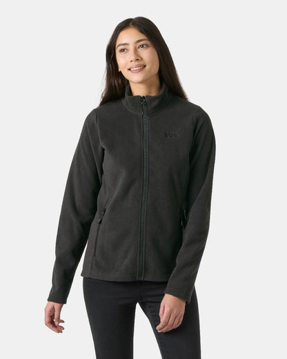 Black Coloured Helly Hansen Womens Maridalen Fleece Jacket on White Background 