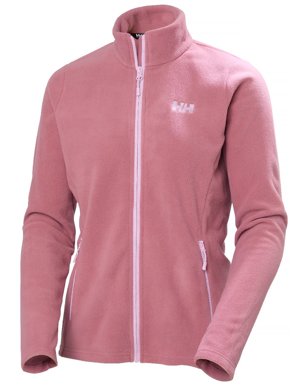 Wild Berry Coloured Helly Hansen Womens Maridalen Fleece Jacket on White Background 