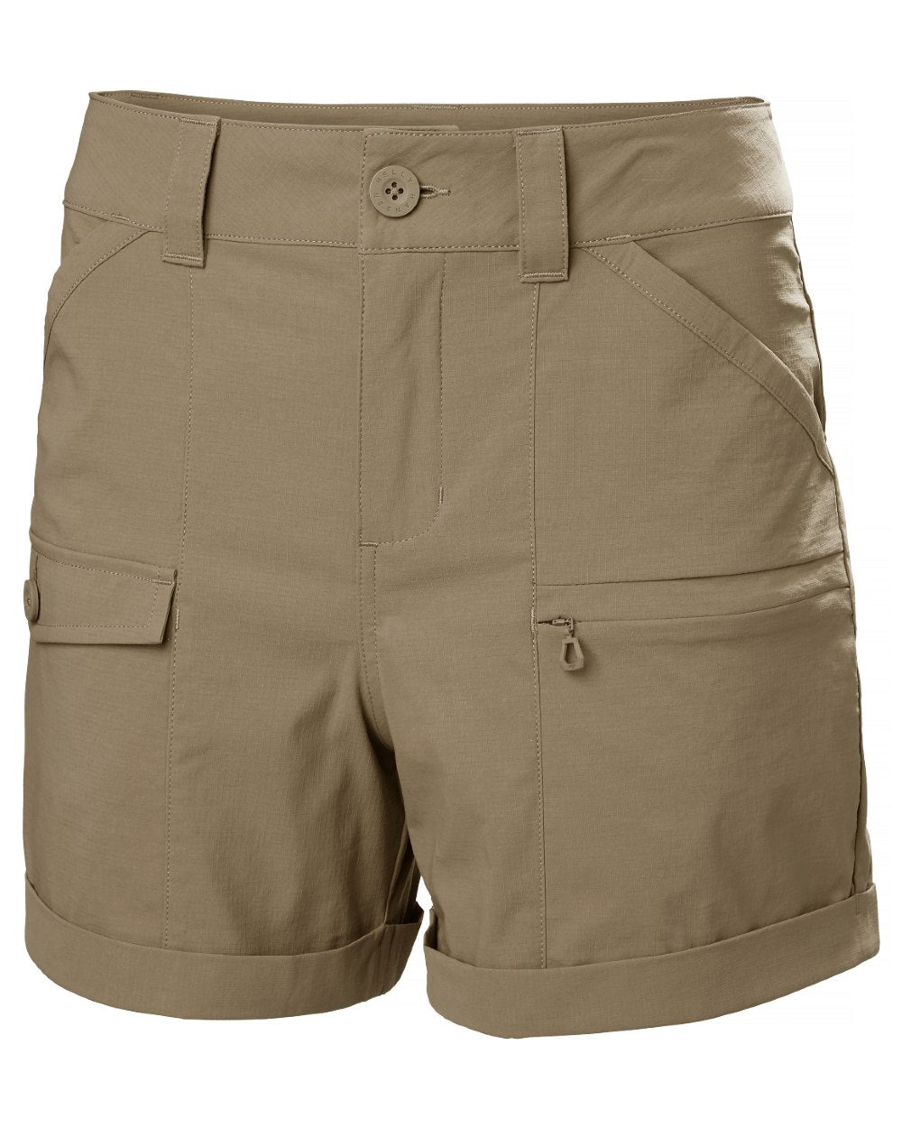 Bedrock coloured Helly Hansen Womens Maridalen Shorts on white background 