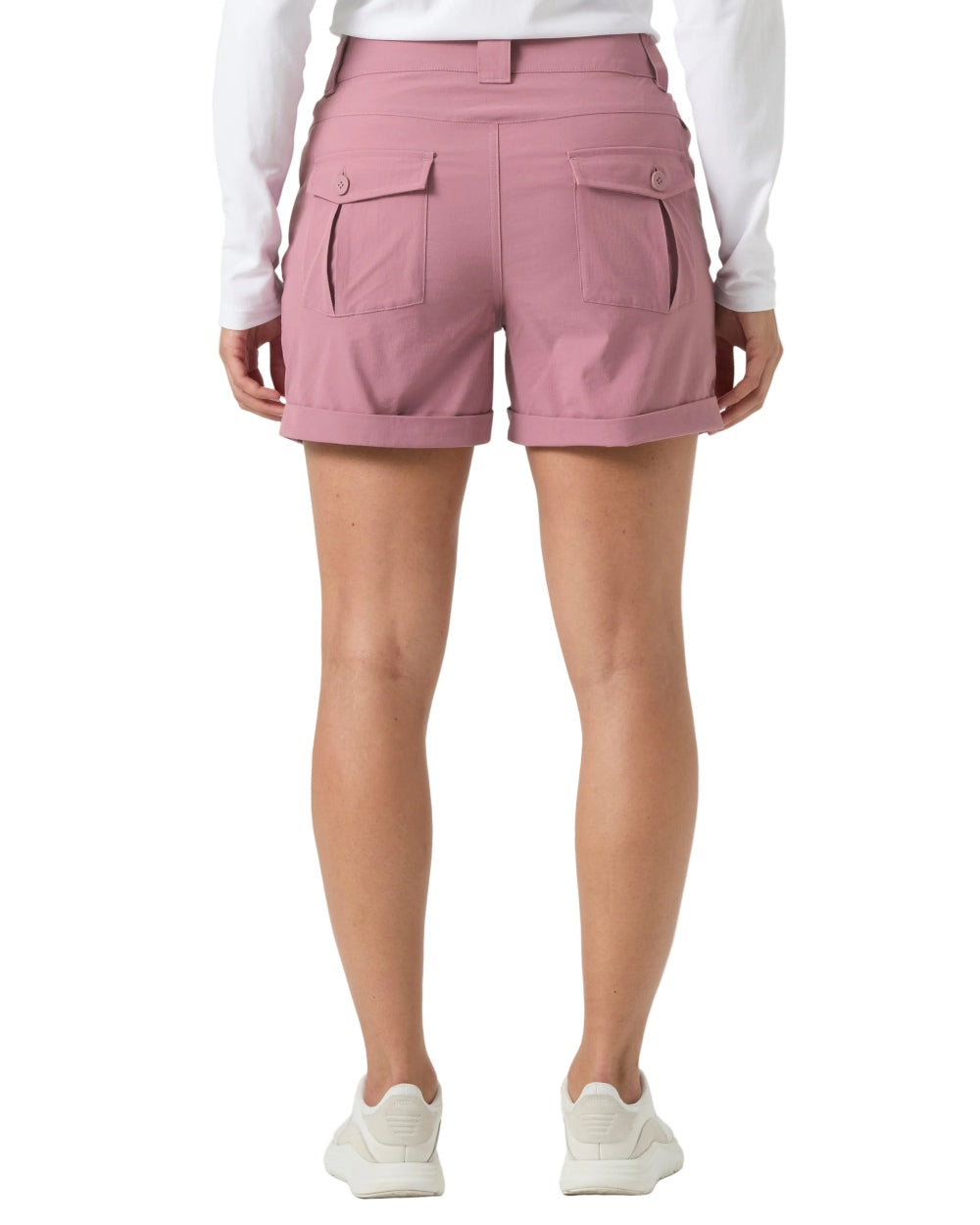 Wildberry coloured Helly Hansen Womens Maridalen Shorts on white background 
