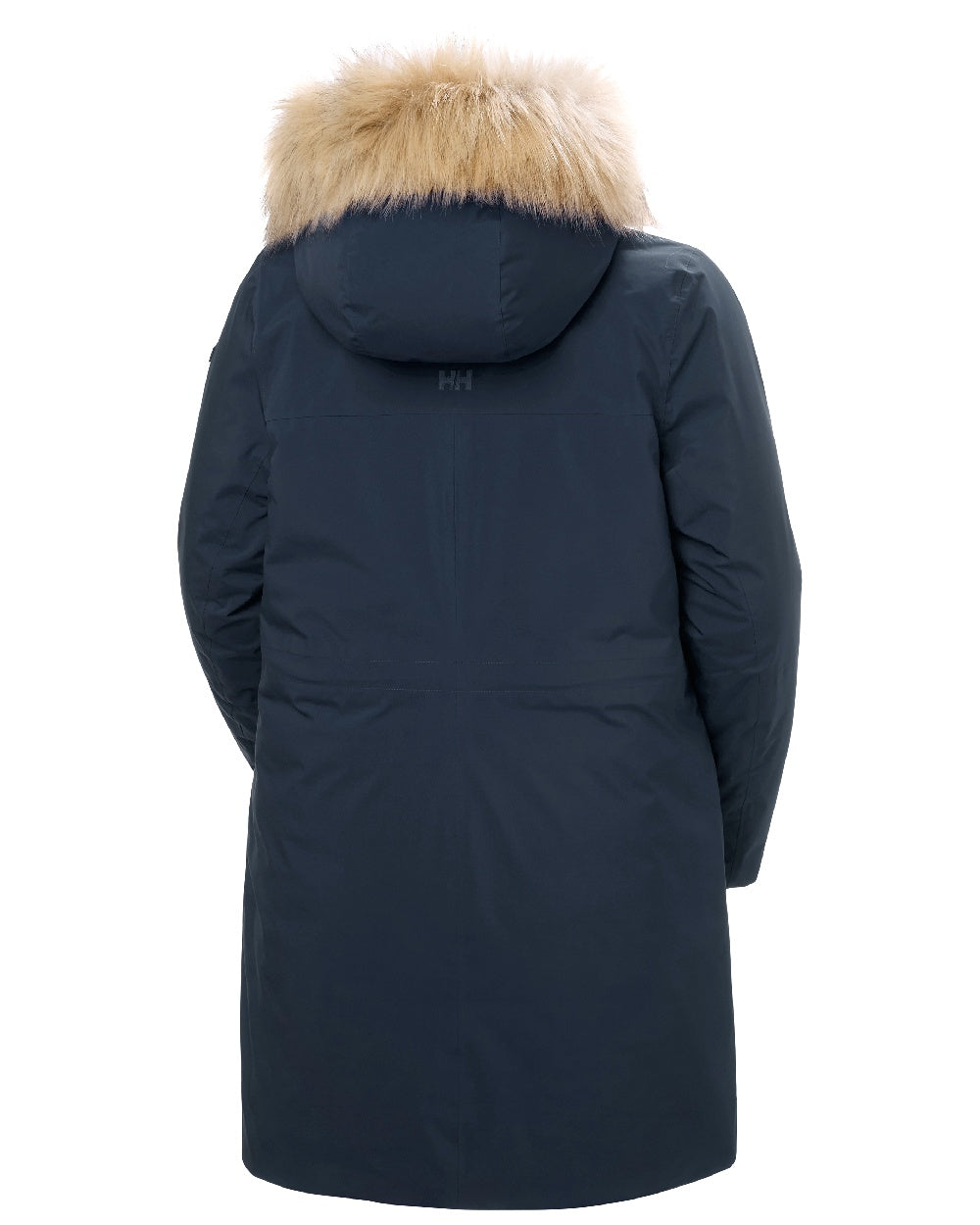 Navy Coloured Helly Hansen Womens Nesna Parka on White Background 