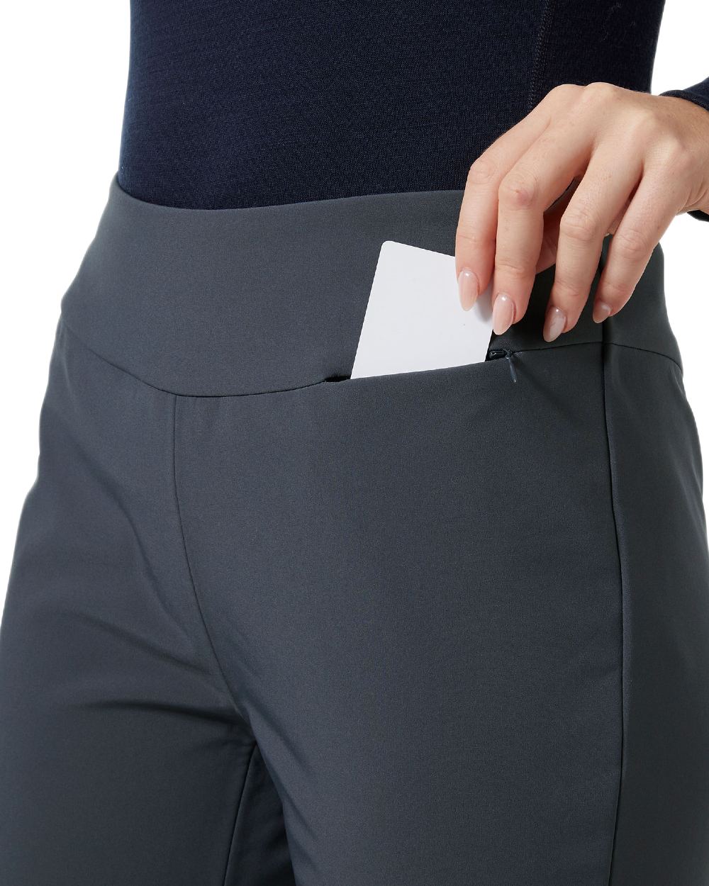 Alpine Frost Coloured Helly Hansen Womens Nora Softshell Pants on white background 