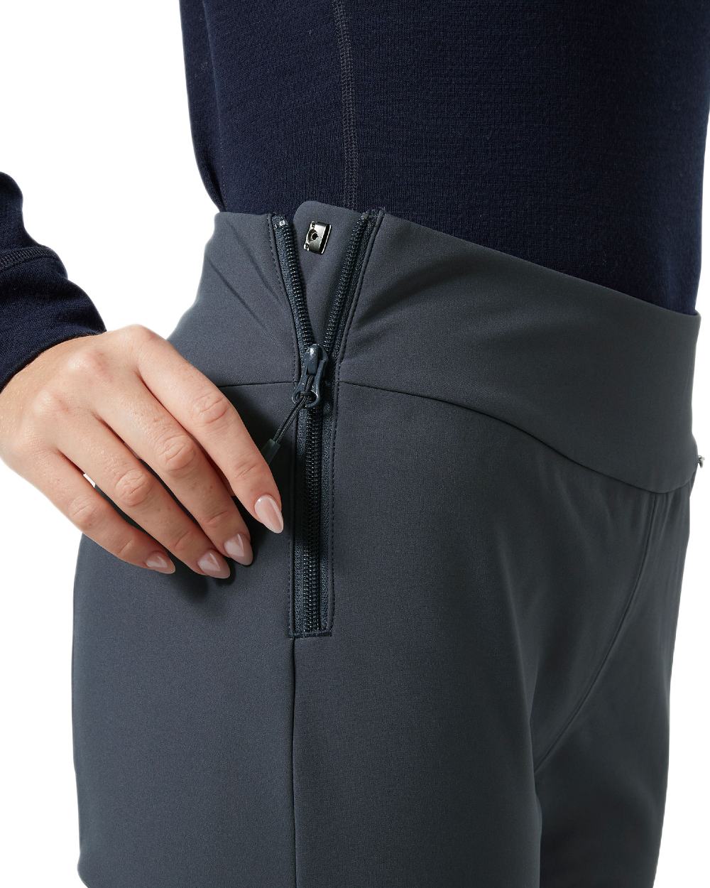Alpine Frost Coloured Helly Hansen Womens Nora Softshell Pants on white background 