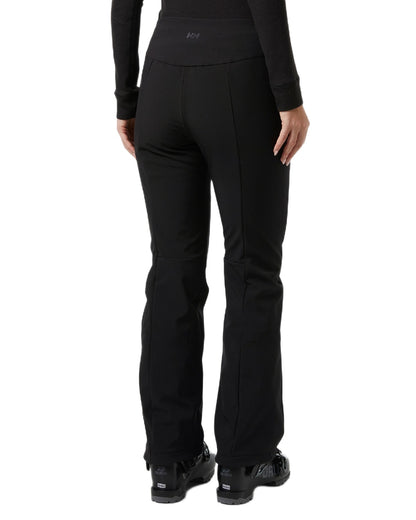 Black Coloured Helly Hansen Womens Nora Softshell Pants on white background 