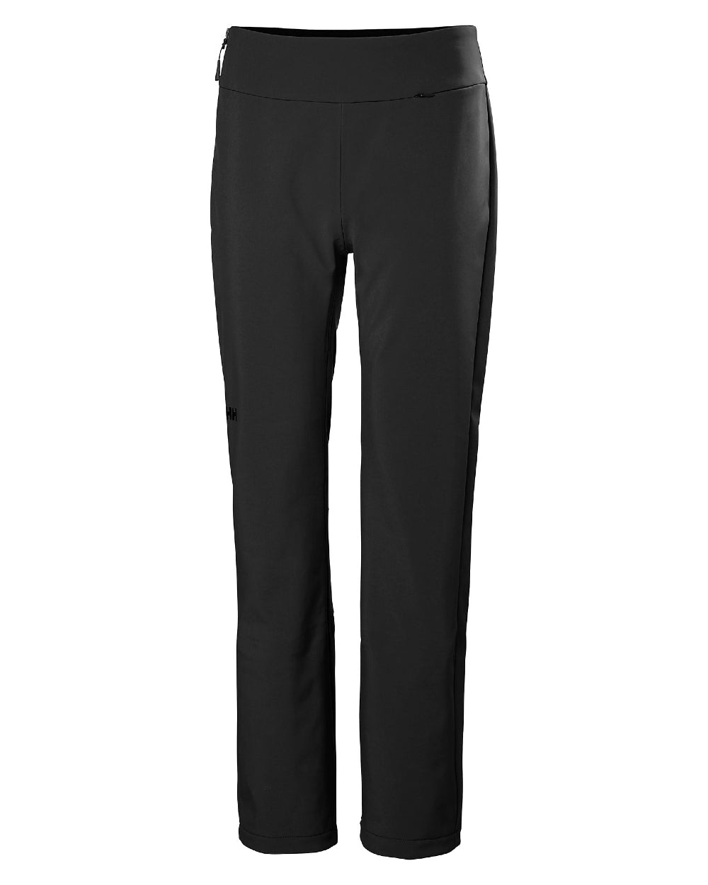 Black Coloured Helly Hansen Womens Nora Softshell Pants on white background 
