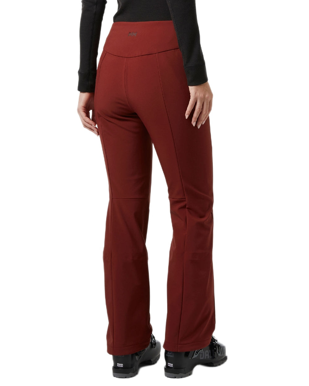Mars Red Coloured Helly Hansen Womens Nora Softshell Pants on white background 