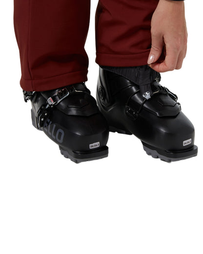 Mars Red Coloured Helly Hansen Womens Nora Softshell Pants on white background 