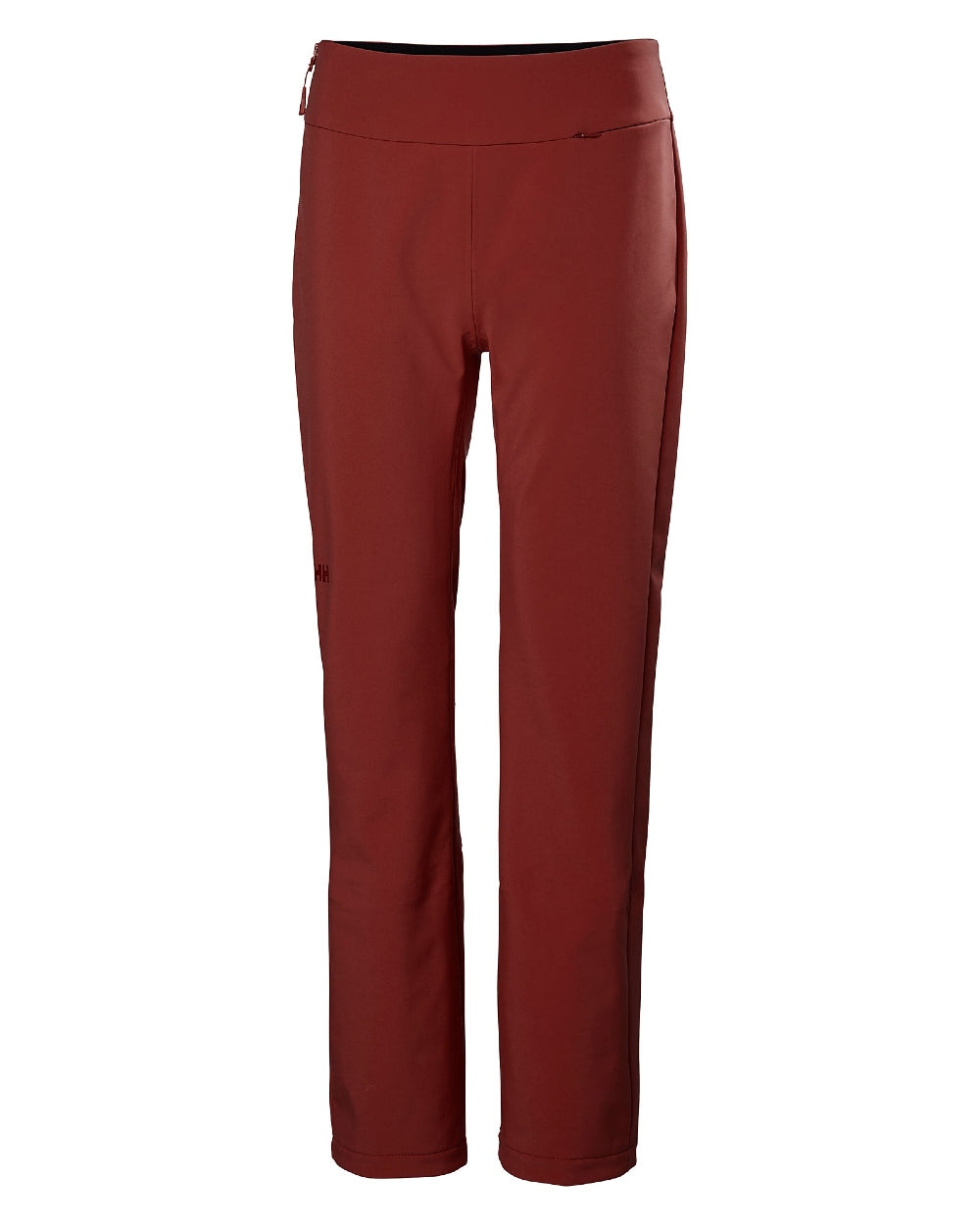 Mars Red Coloured Helly Hansen Womens Nora Softshell Pants on white background 