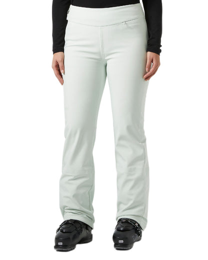 Seafoam Coloured Helly Hansen Womens Nora Softshell Pants on white background 