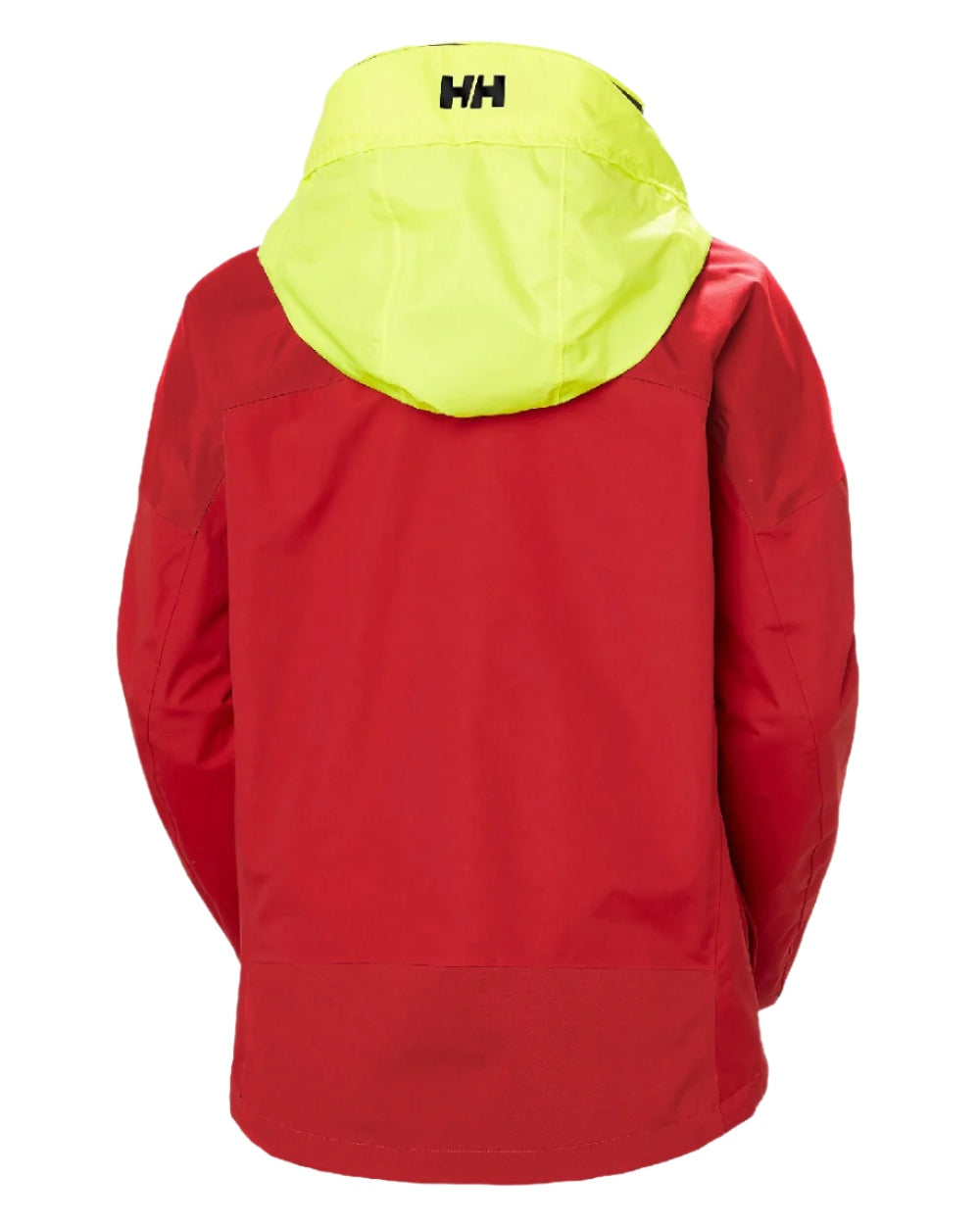 Alert Red coloured Helly Hansen Womens Pier 4.0 Jacket on white background 
