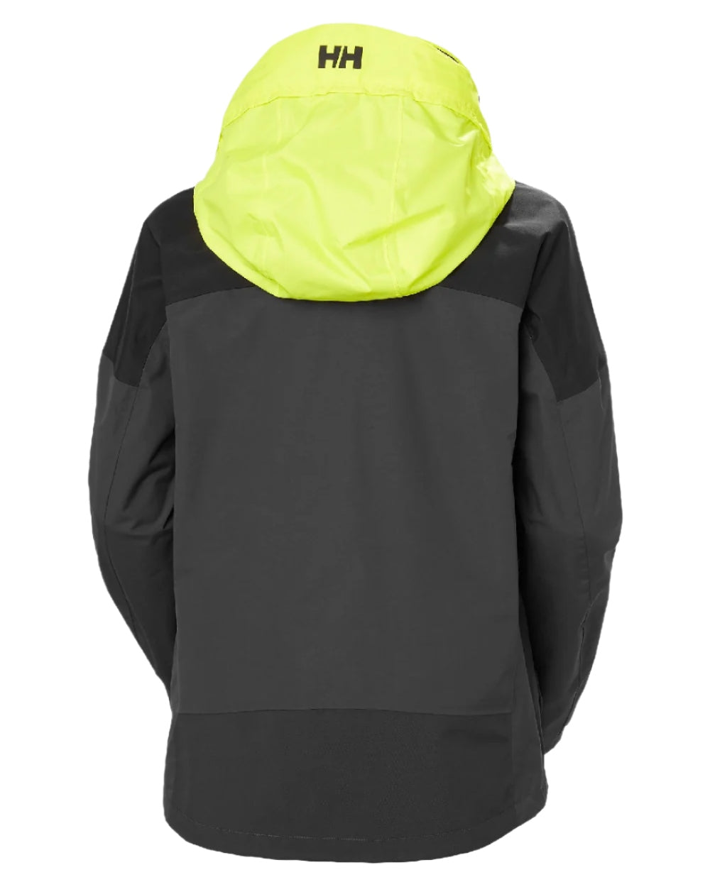 Ebony coloured Helly Hansen Womens Pier 4.0 Jacket on white background 