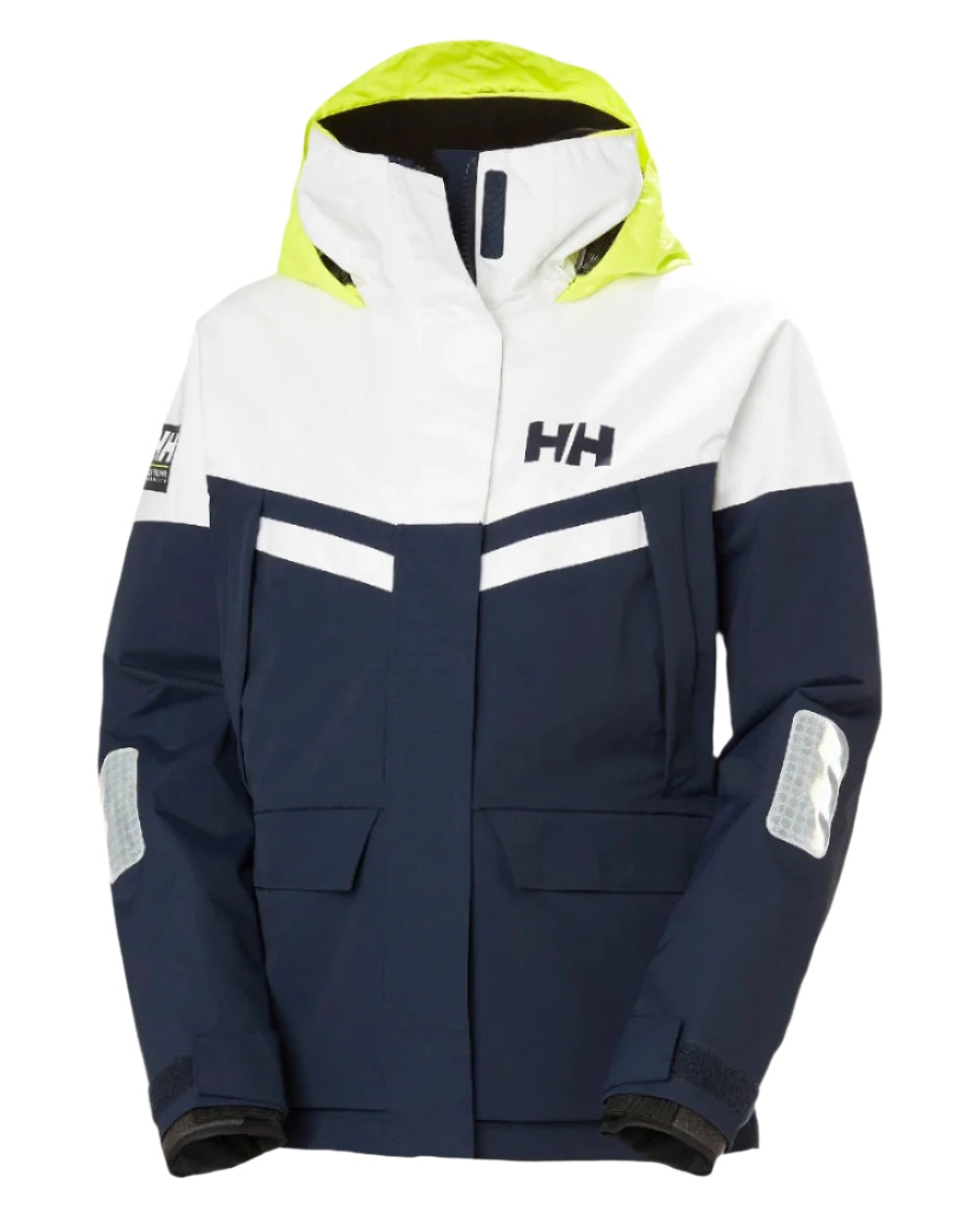 Navy coloured Helly Hansen Womens Pier 4.0 Jacket on white background 