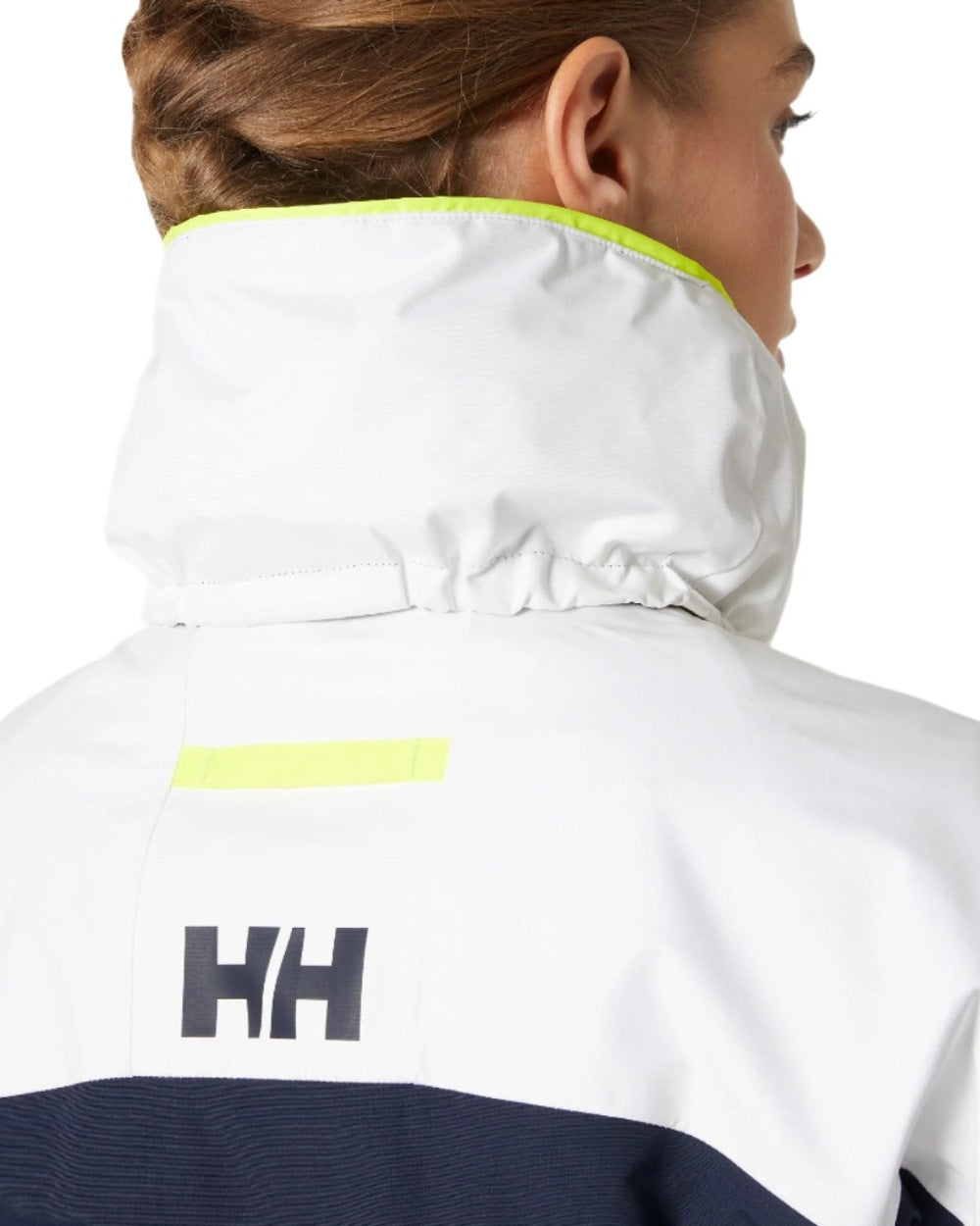 Navy coloured Helly Hansen Womens Pier 4.0 Jacket on white background 