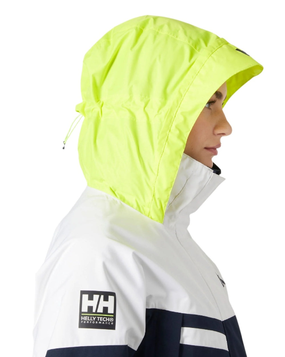 Navy coloured Helly Hansen Womens Pier 4.0 Jacket on white background 