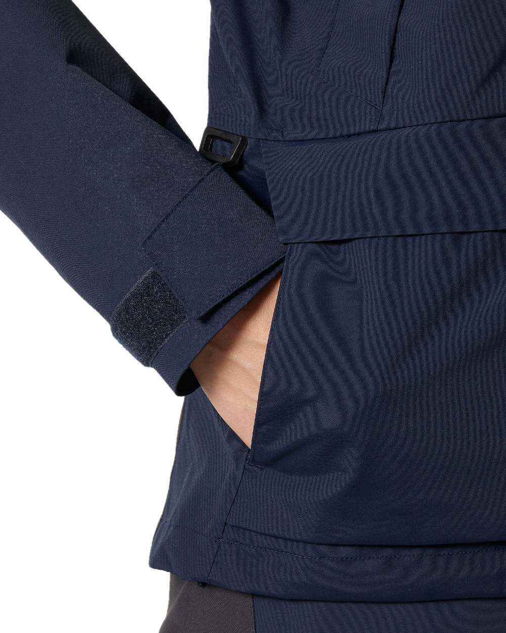 Navy coloured Helly Hansen Womens Pier 4.0 Jacket on white background 