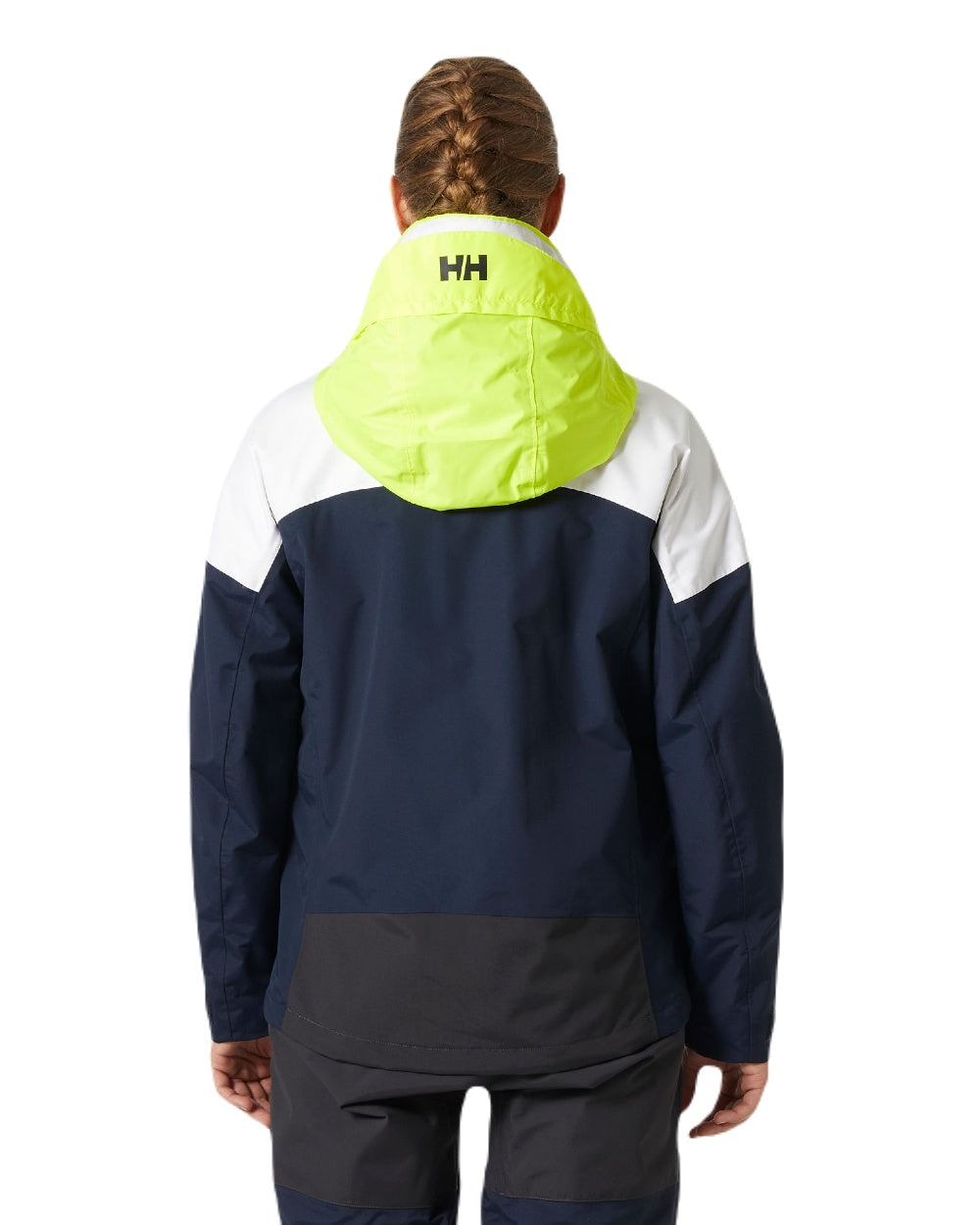 Navy coloured Helly Hansen Womens Pier 4.0 Jacket on white background 