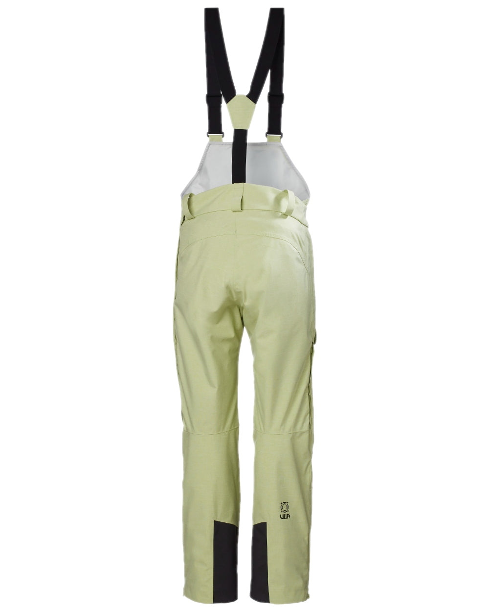 Iced Matcha Coloured Helly Hansen Womens Powderqueen Bib Pant on white background 