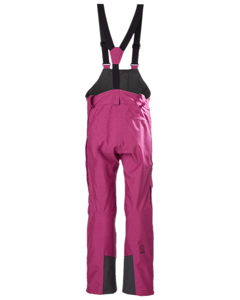 Magenta 2 Coloured Helly Hansen Womens Powderqueen Bib Pant on white background 