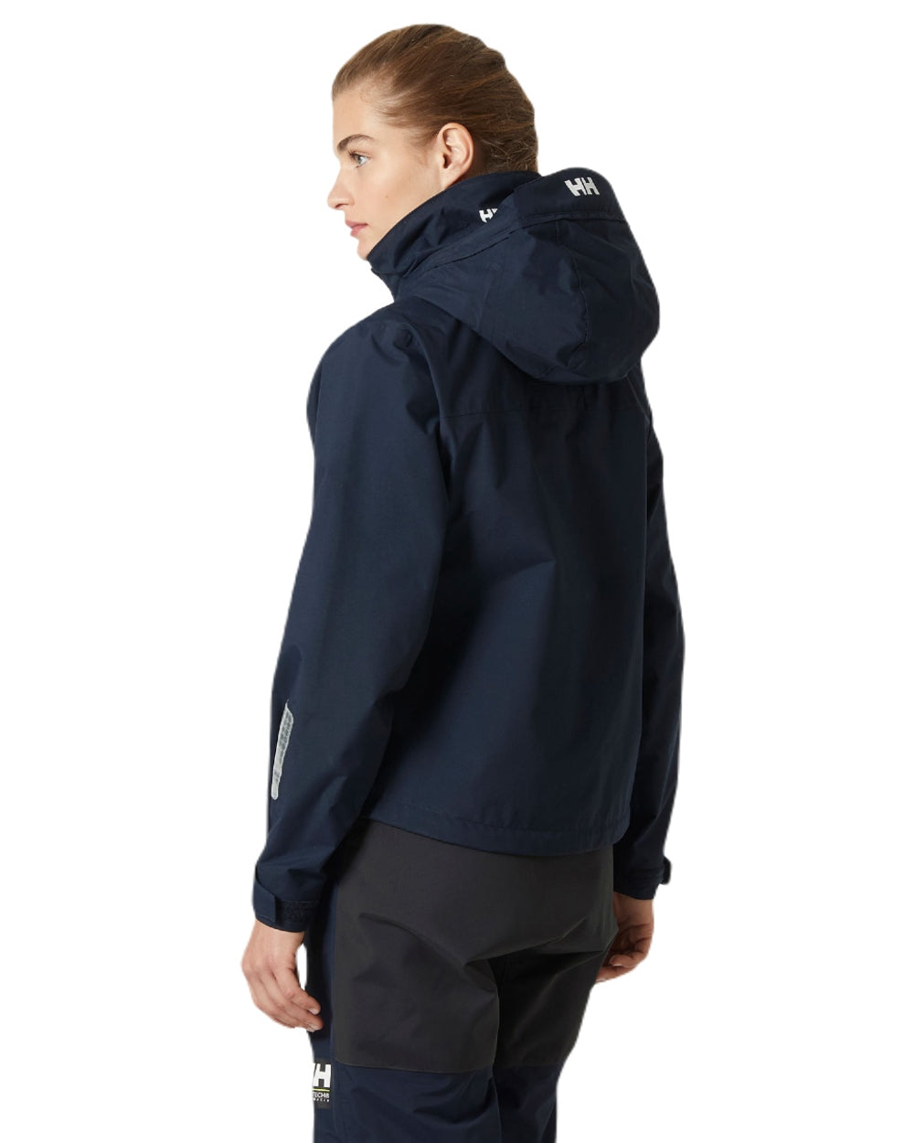 Navy coloured Helly Hansen Womens Quayside Jacket on white background 