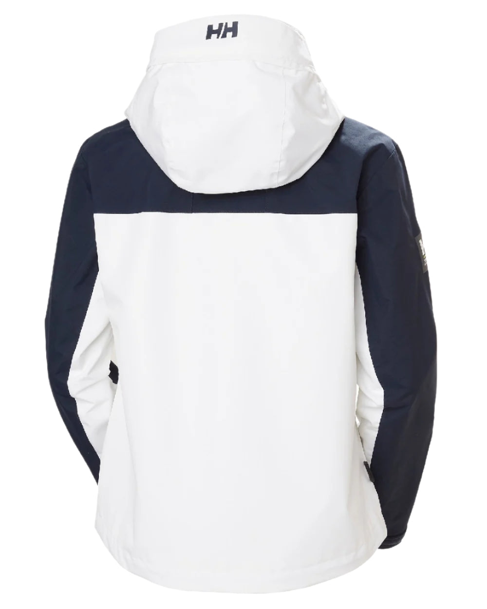 White coloured Helly Hansen Womens Quayside Jacket on white background 