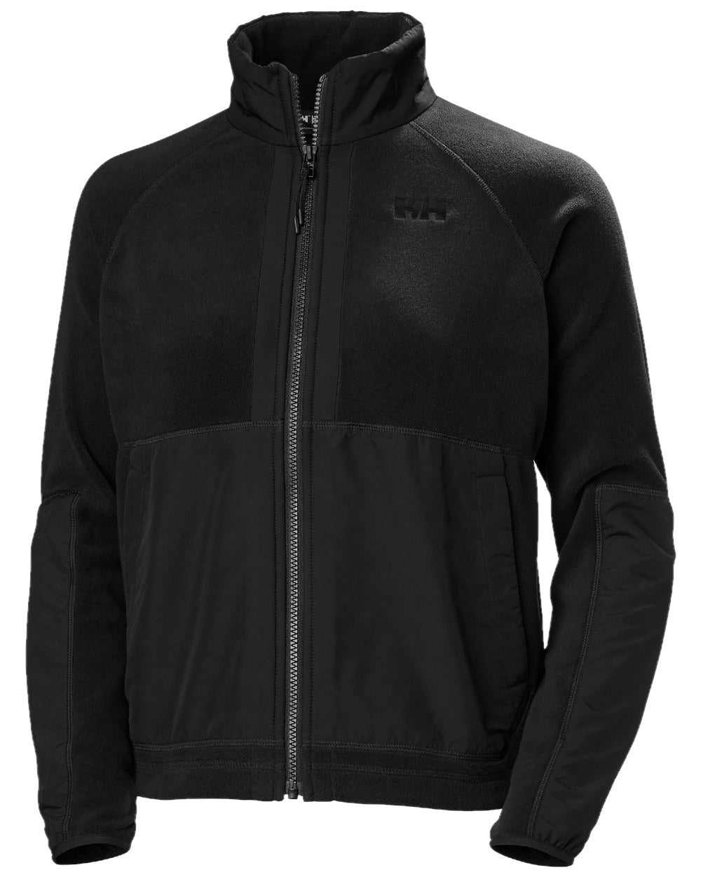 Black coloured Helly Hansen Womens Rig Fleece Jacket on white background 