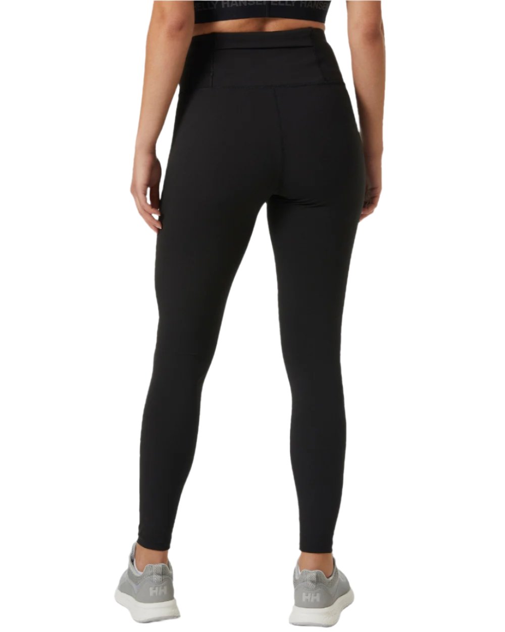 Black coloured Helly Hansen Womens HP Leggings on white background 