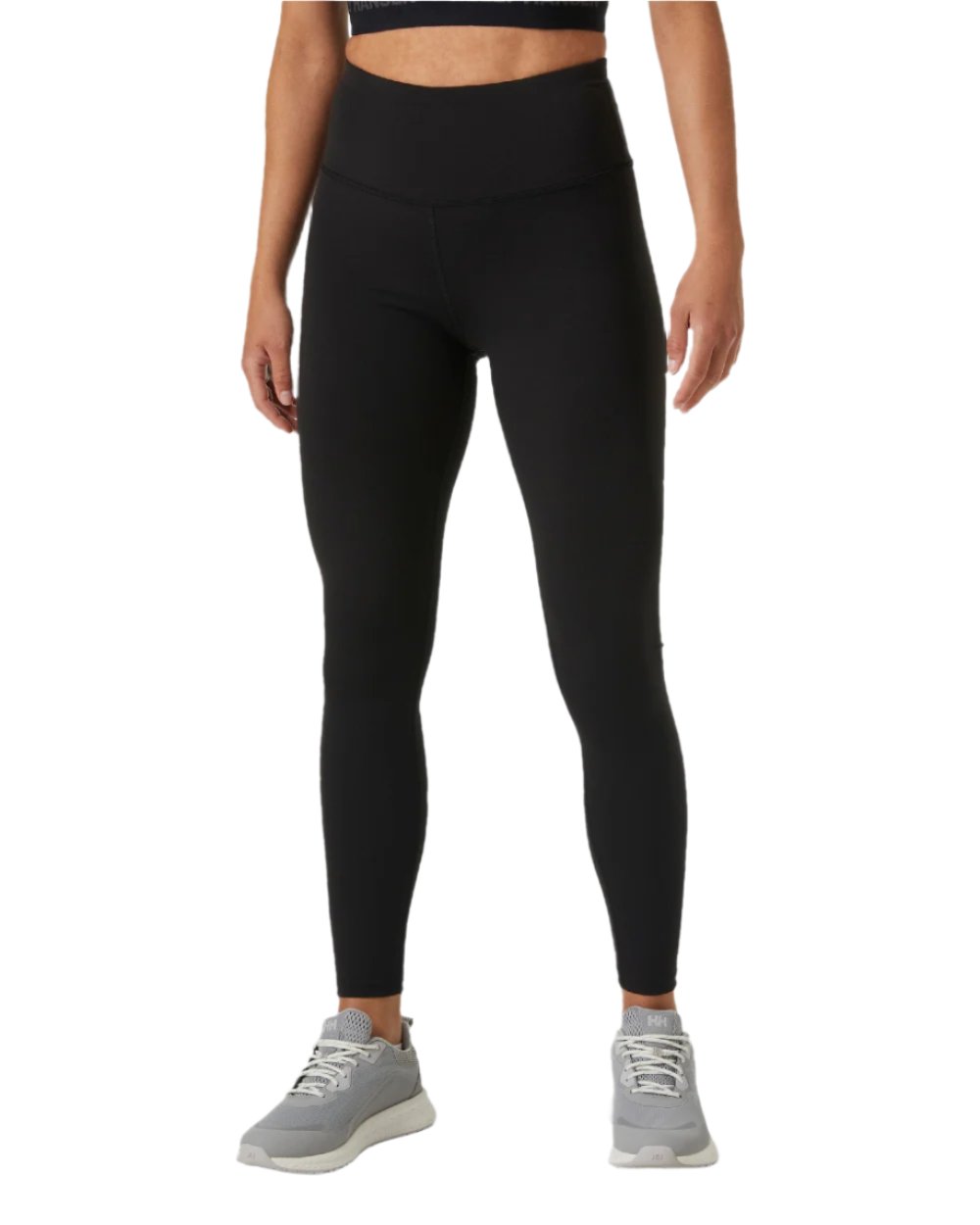 Black coloured Helly Hansen Womens HP Leggings on white background 