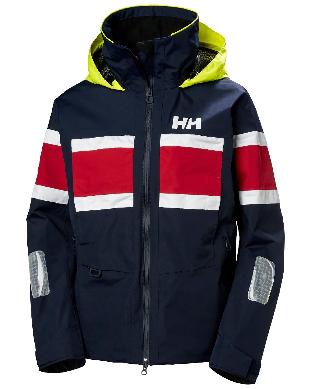 Navy coloured Helly Hansen Womens Salt Original Sailing Jacket on white background 