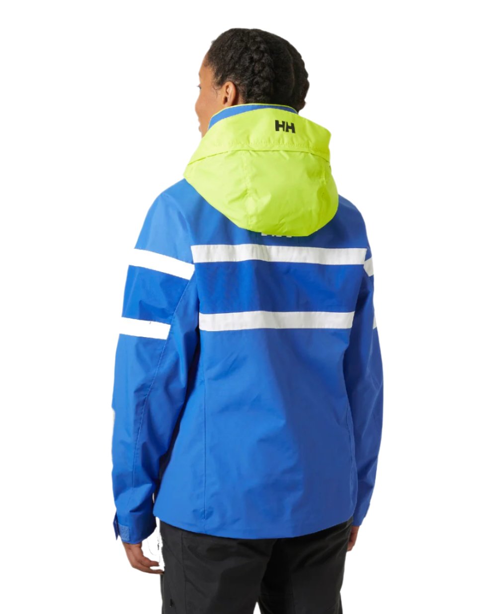 Ultra Blue coloured Helly Hansen Womens Salt Original Sailing Jacket on white background 