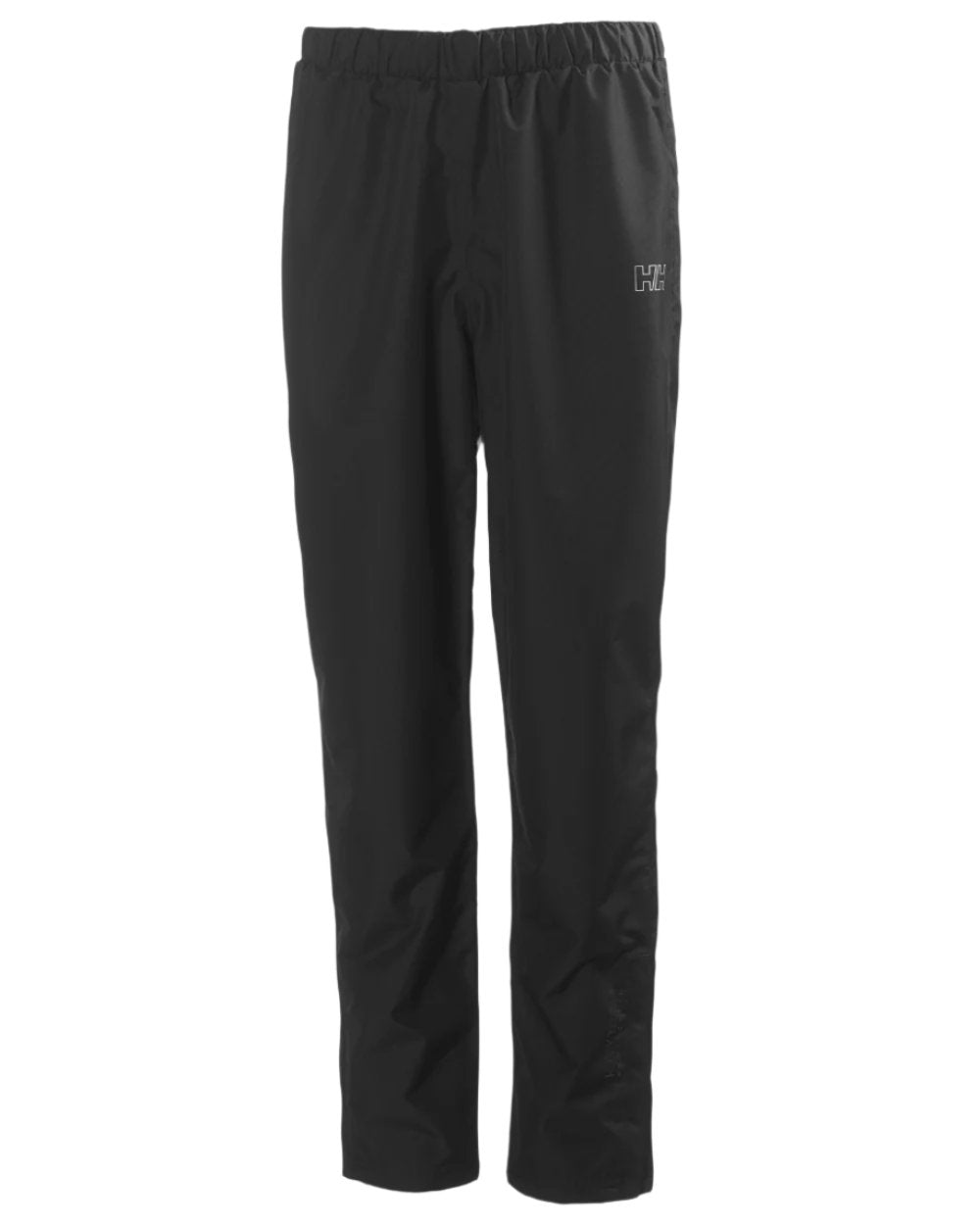 Black Coloured Helly Hansen Womens Seven J Rain Pants on white background 