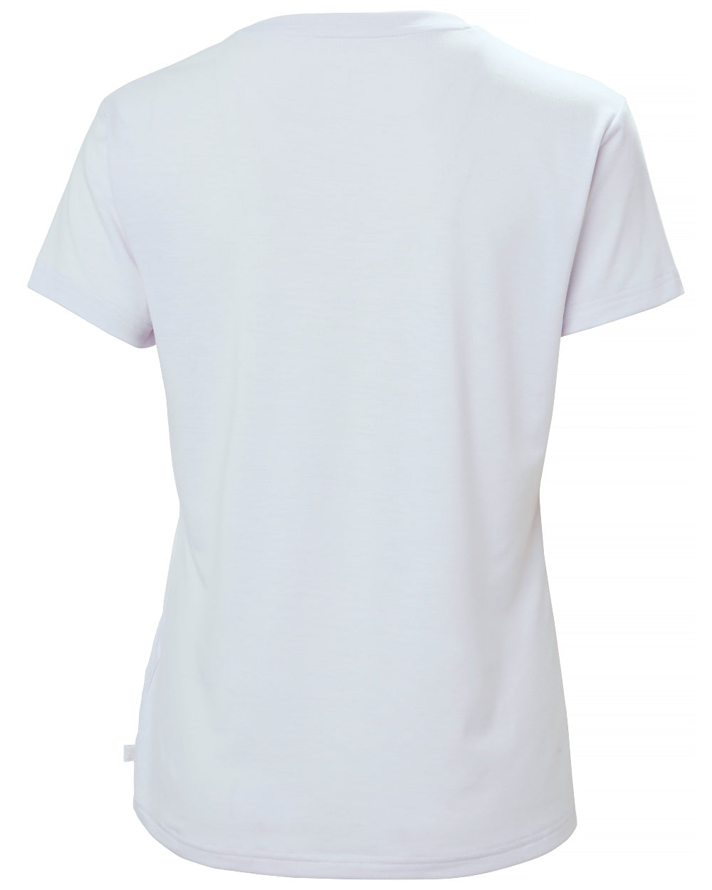 Even Light Purple coloured Helly Hansen Womens Skog Recycled Graphic T-Shirt on white background 