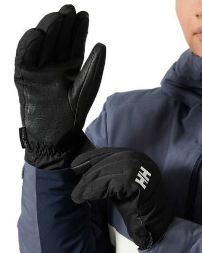 Black Coloured Helly Hansen Womens Swift Helly Tech Gloves on white background 