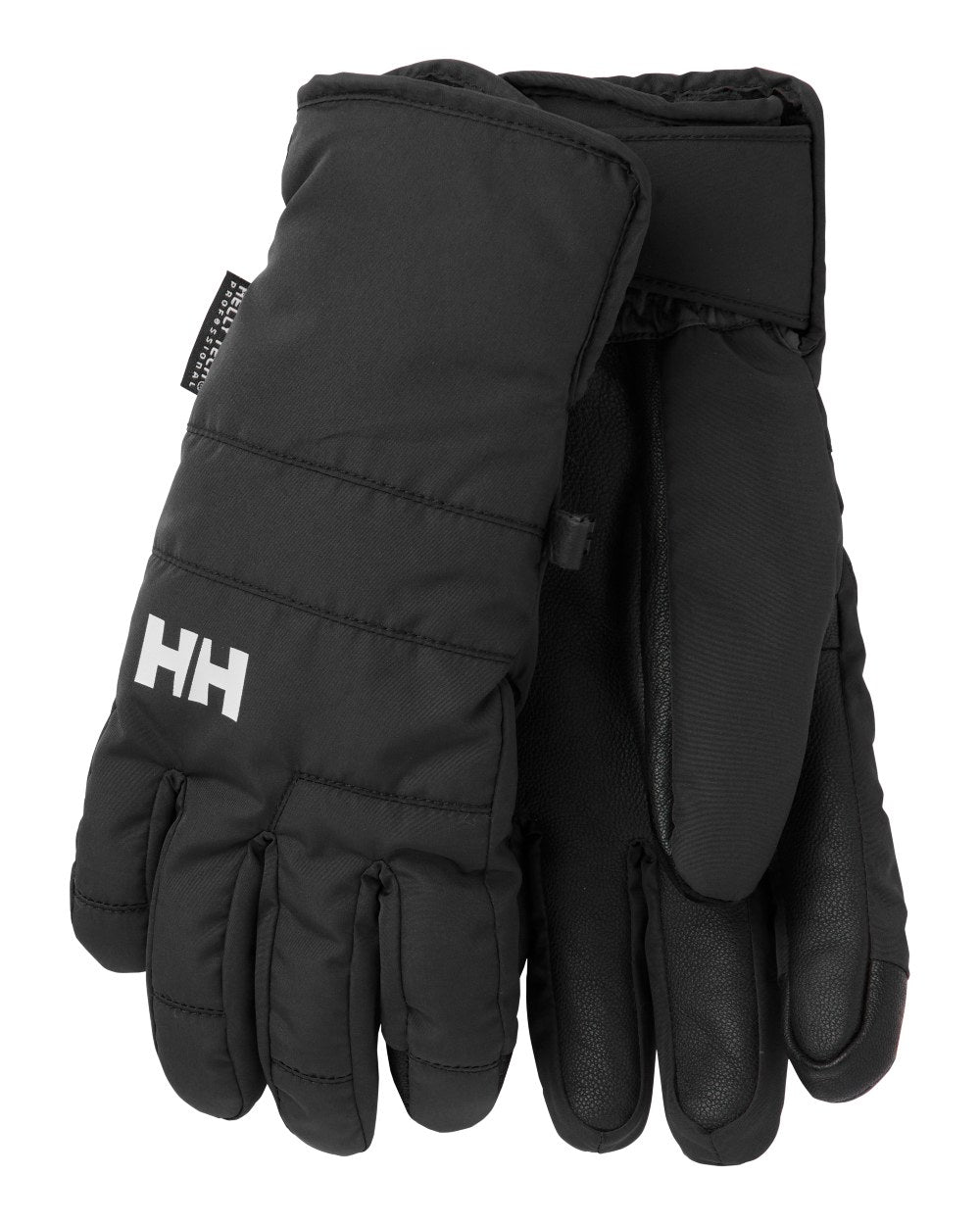 Black Coloured Helly Hansen Womens Swift Helly Tech Gloves on white background 