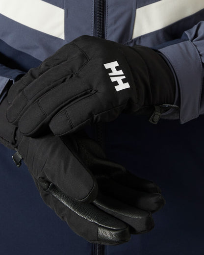 Black Coloured Helly Hansen Womens Swift Helly Tech Gloves on white background 
