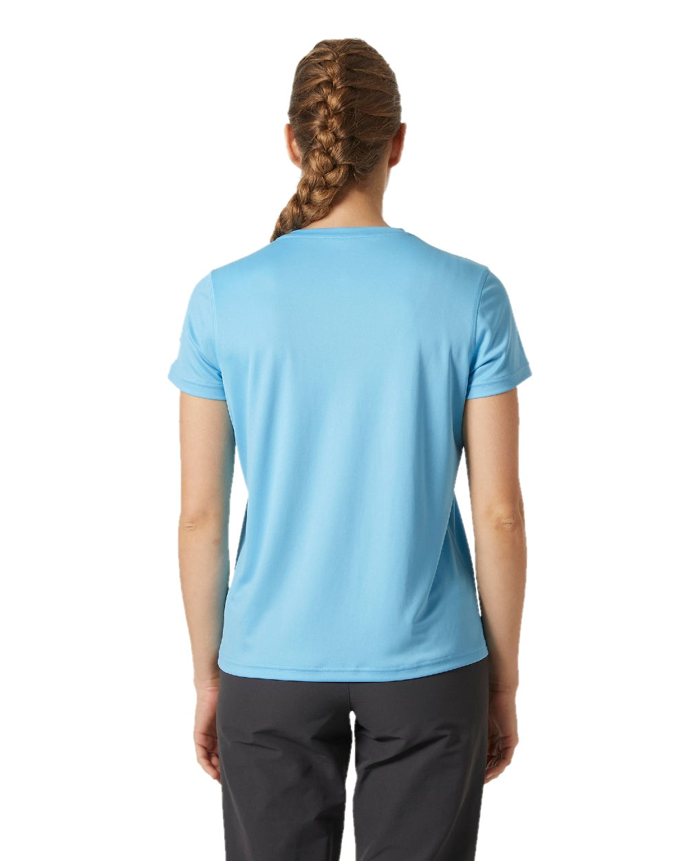 Aqua coloured Helly Hansen Womens Tech T-Shirt 2.0 on white background 