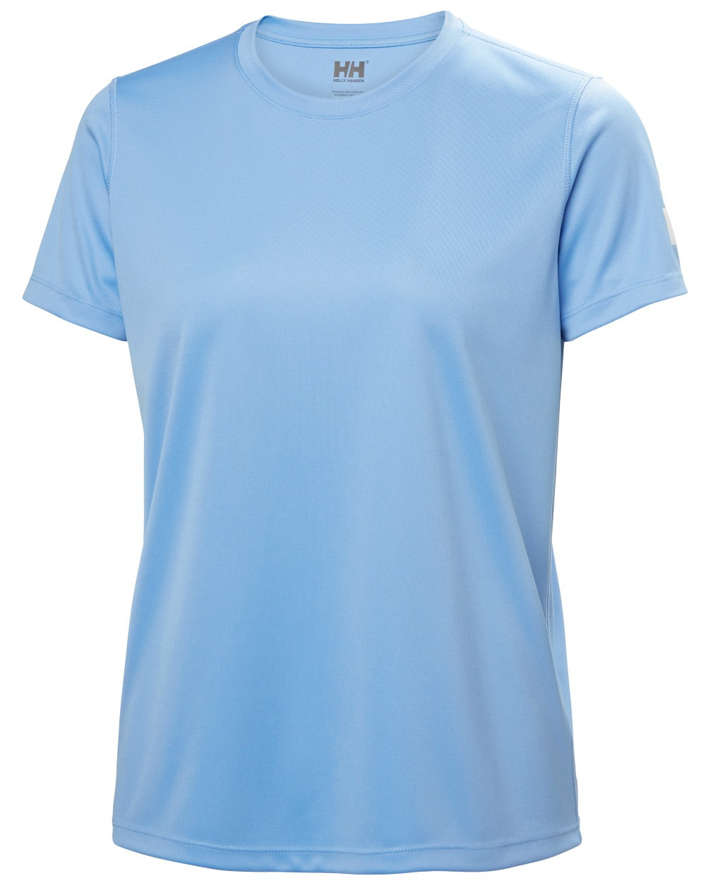 Bright Blue coloured Helly Hansen Womens Tech T-Shirt 2.0 on white background 