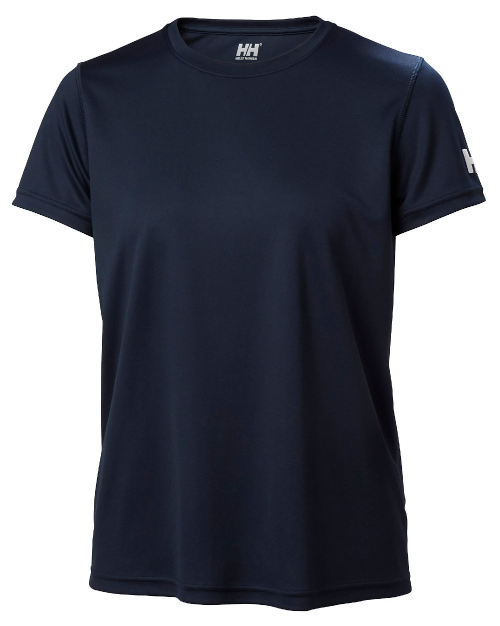 Navy coloured Helly Hansen Womens Tech T-Shirt 2.0 on white background 