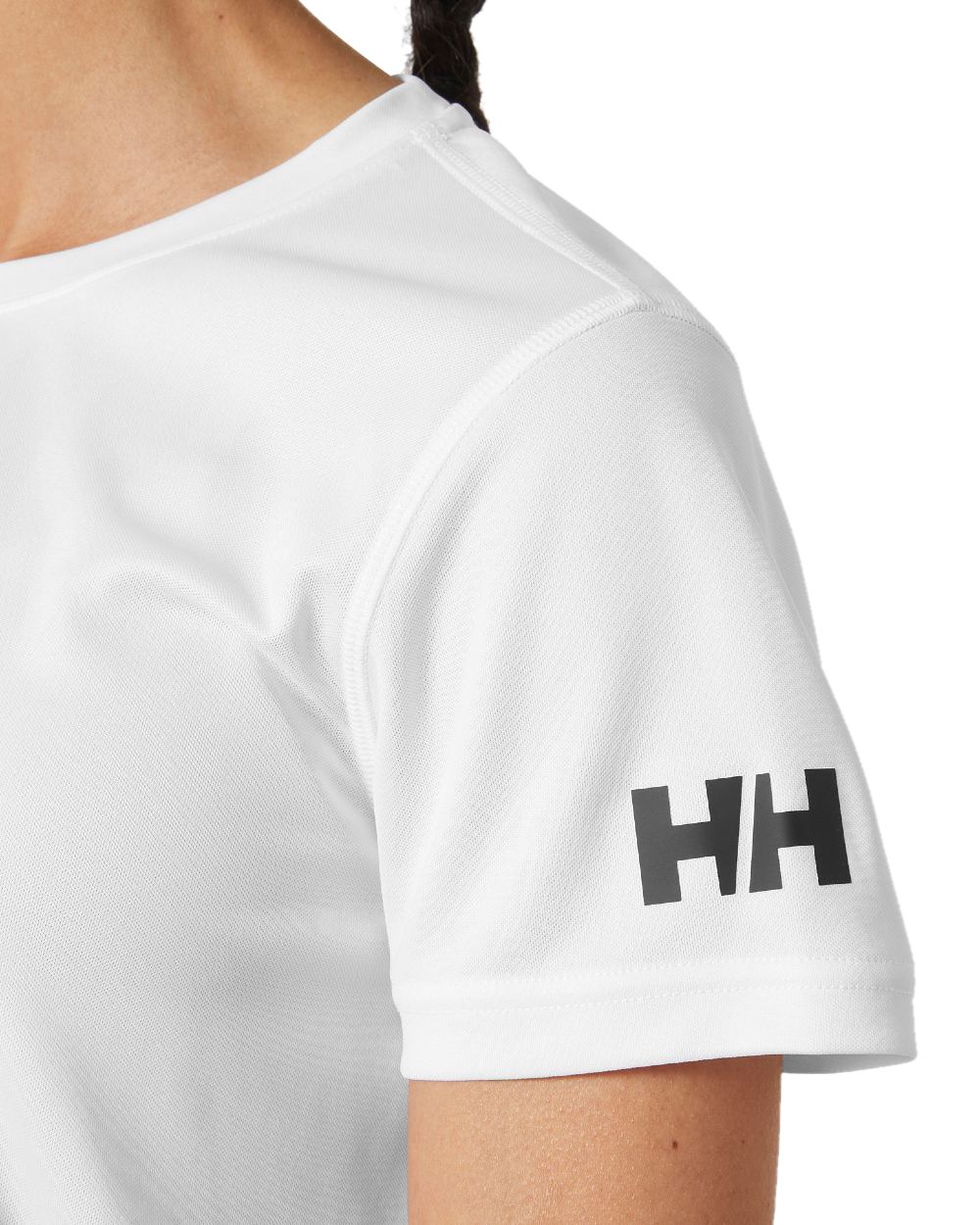 White coloured Helly Hansen Womens Tech T-Shirt 2.0 on white background 