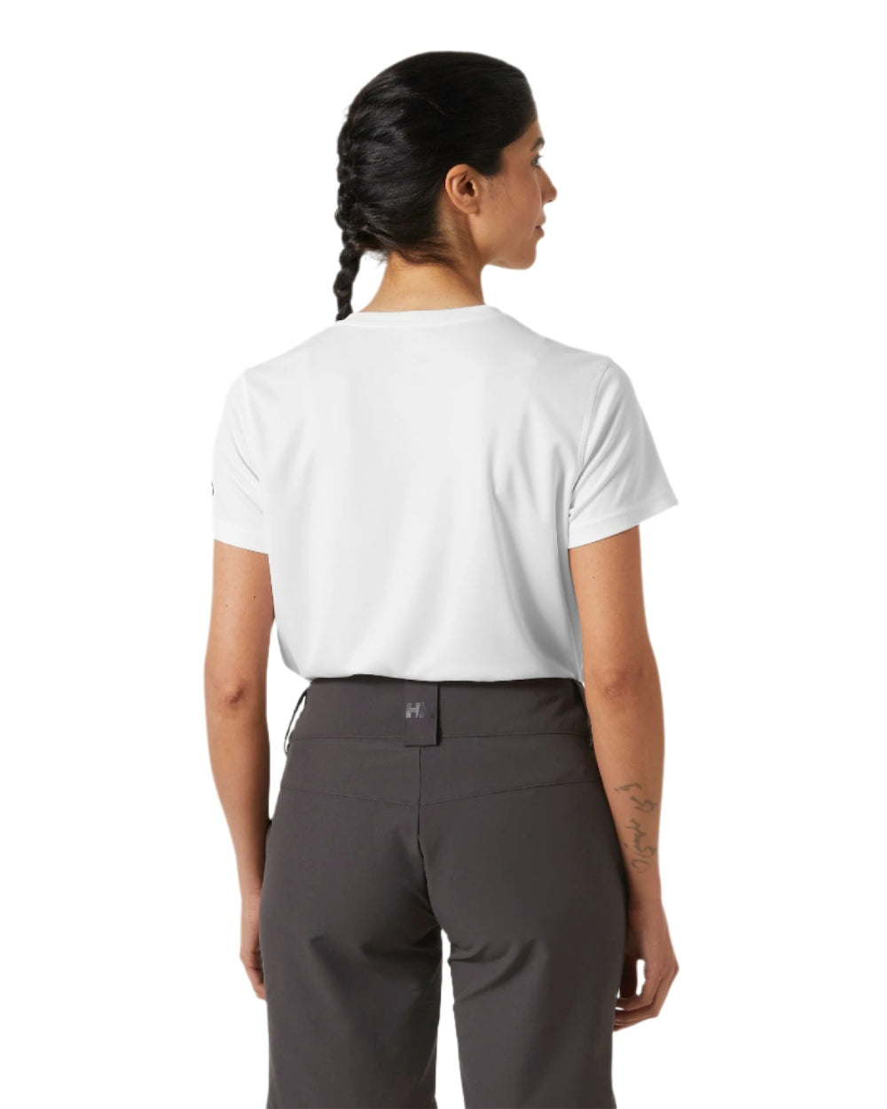 White coloured Helly Hansen Womens Tech T-Shirt 2.0 on white background 