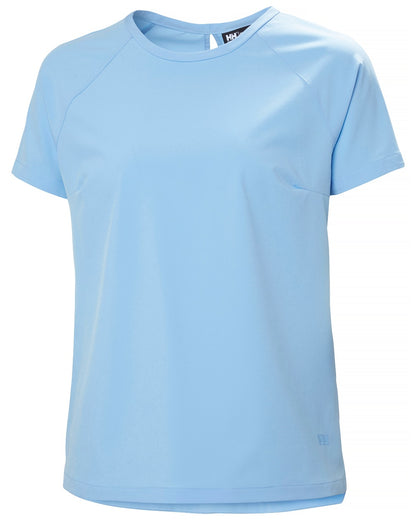 Bright Blue coloured Helly Hansen Womens Thalia T-Shirt on white background 