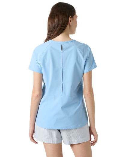 Bright Blue coloured Helly Hansen Womens Thalia T-Shirt on white background 