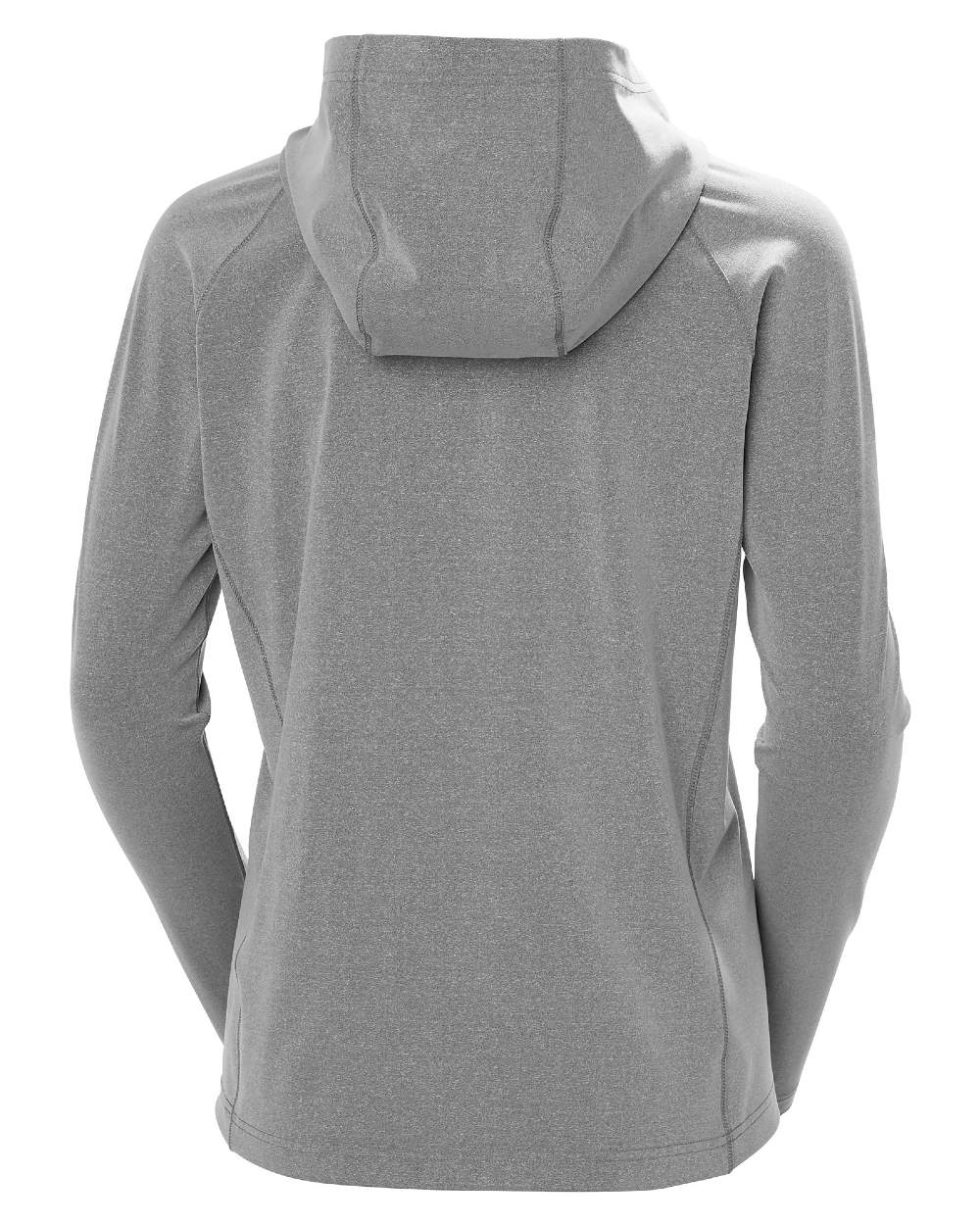 Ebony Melange coloured Helly Hansen Womens Tyri Knit Hoodie on white background 