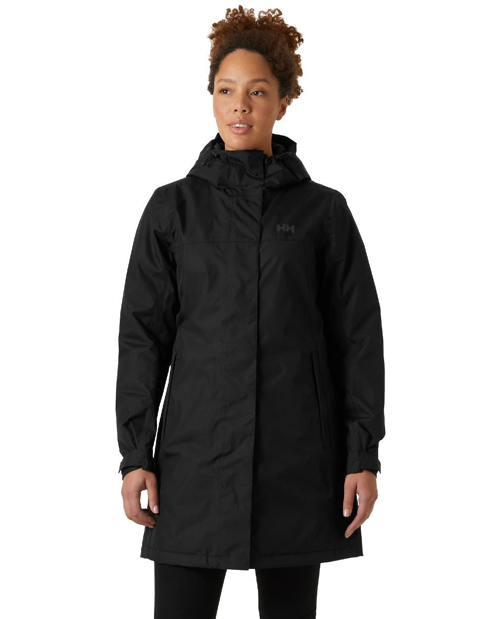 Black coloured Helly Hansen Womens Vancouver Fleece Lined Jacket on white background 